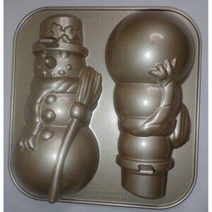 Williams Sonoma Nordic Ware 3D‎ Snowman Cake Pan Non Stick 2.6 Liters 10 Cups